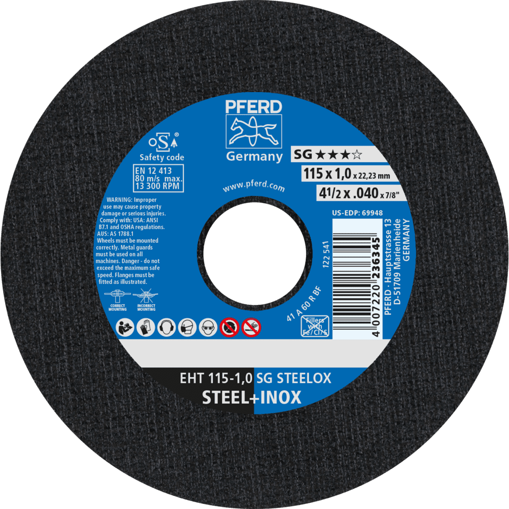 Cutting Disks EHT 115-1,0 SG STEELOX Packs